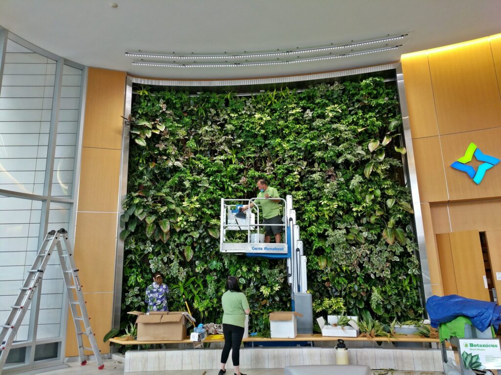 Botanicus Green Wall at Delaware North lobby